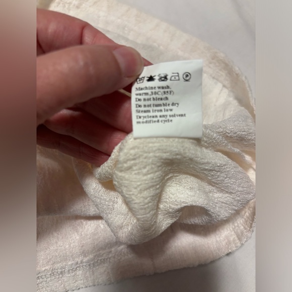 Ivory lace tie back tank, from online boutique, XL - Picture 8 of 8